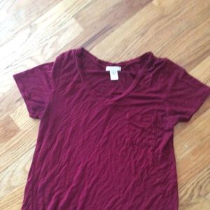 Bolozzo v neck tee Sz s maroon